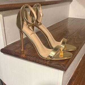 Pretty Little Thing PLT Elegant Gold Stiletto Heels